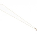 An opal and diamond pendant of 18k gold and a necklace of gold-plated sterling silver. (2)