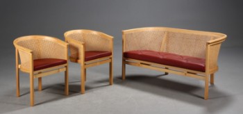 Rud Thygesen & Johnny Sørensen. Sofa and a pair of armchairs from Kongeserien. (3)