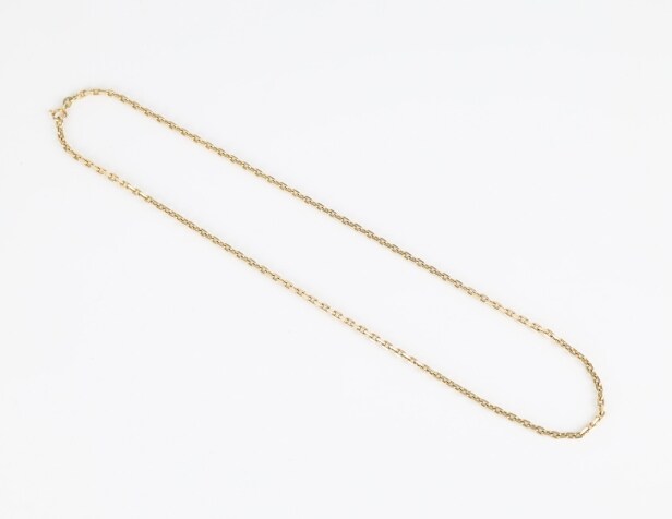 Ankerfacet halskæde af 14 kt. Vægt 17,3 g. Længde 52 cm.