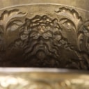 Champagnekøler af messing, dekoreret med Bacchus og druer