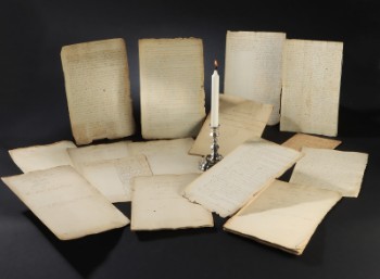 En sjælden samling dokumenter i retssagen mod Dronning Caroline Mathilde, Johann Friedrich Struensee og Enevold Brandt, ca. 1772