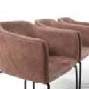 Bent Hansen. Four dining chairs / armchairs model Since, suede (4)
