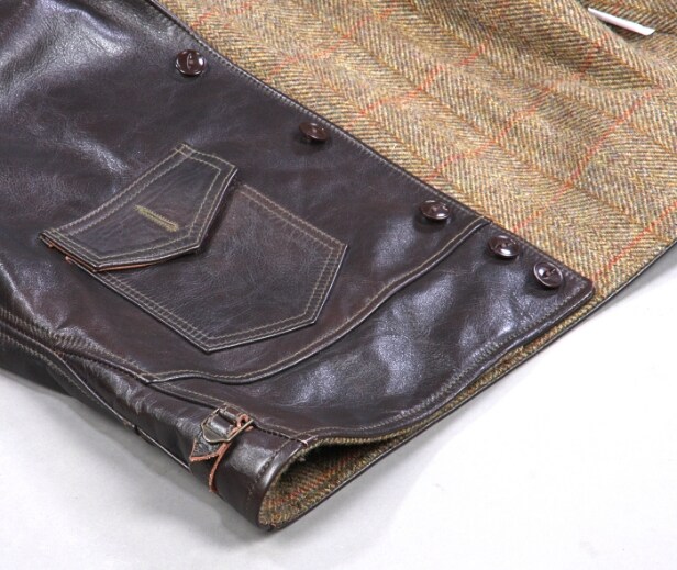Aero Leather Co., Scotland. Herrejakke af brunt læder model 'Aeromarine', str. 44