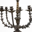 Chandelier, patinated bronze, 1900s