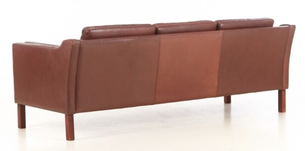 Tre pers. sofa, brun læder