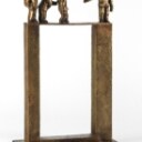 Pierre Martin. ' At vise vejen'. skulptur af patineret bronze, H. 54 cm. 