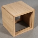 Kai Kristiansen. Sidebord / sofabord Cube no. 33, olieret egetræ