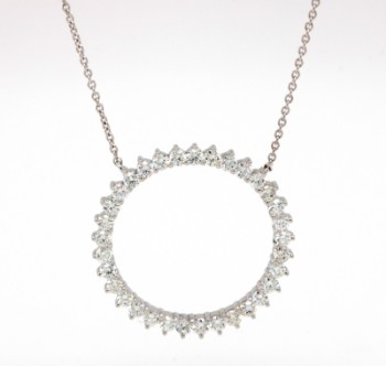Necklace 14kt with brilliant cut diamonds1.30ct