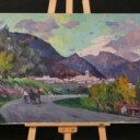 Ubekendt kunstner 1900 - tallet. Bjerglandskab.