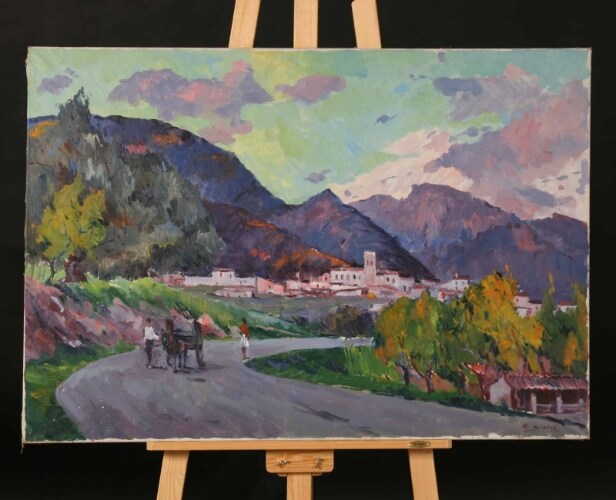 Ubekendt kunstner 1900 - tallet. Bjerglandskab.