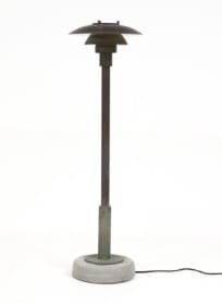 Poul Henningsen. Kobber udendørslampe / pullert, model 'PH 3/2½'