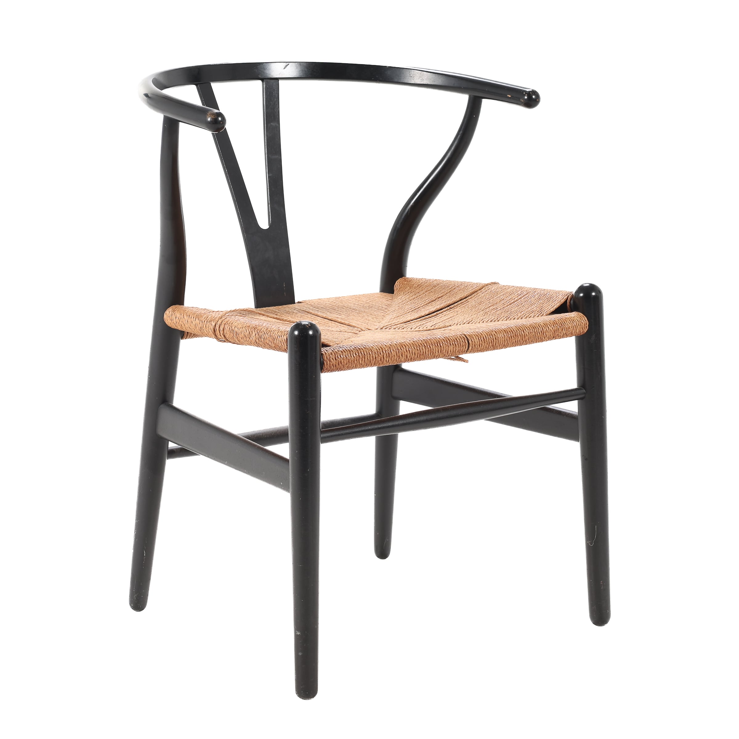 Hans J. Wegner: Black lacquered Y-chair model CH24