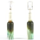 Marcello Fantoni. Pair of table lamps in glazed stoneware. 2nd half of the 20th century. (2)