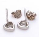 Aagaard. 'Mary' heart-shaped diamond earrings in 14 kt. satin-finished white gold, total 0.03 ct. (H/PI) (2)