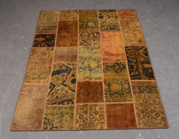 Persisk Patchwork tæppe, 210x151 cm.