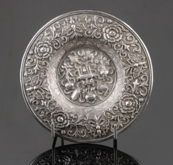 Kinesisk sølvfad, 1800-tallet
