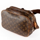 Louis Vuitton. 'Reporter' cross-body shoulder bag in Monogram Canvas