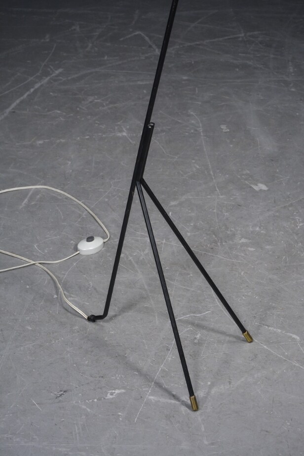 Standerlampe, sortlakeret, Svend Aage Holm Sørensen - tilskrevet, 1900-tallets midte 
