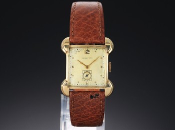 Mathey-Tissot for Tiffany & Co. Vintage herreur i 14 kt. guld med gylden skive, ca. 1950erne