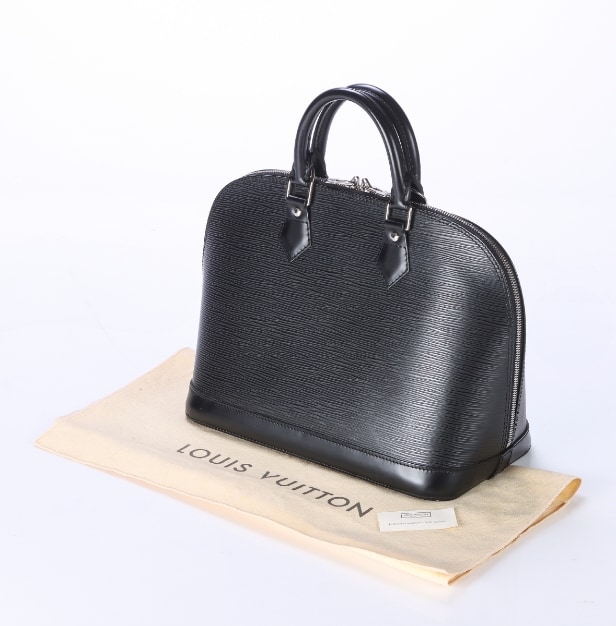 Louis Vuitton: An 'Alma' PM bag of black Epi leather. 2007.