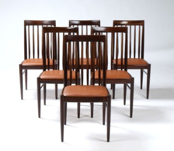 H. W. Klein for Bramin Møbler. Seks spisebordsstole, mahogni. (6)