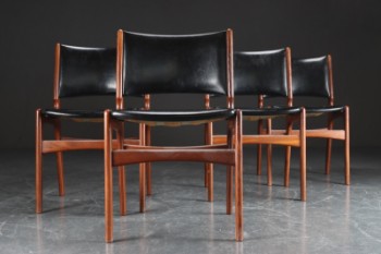 Anderstrup Møbelfabrik. Sæt på fire stole af teaktræ, model B88 (4)