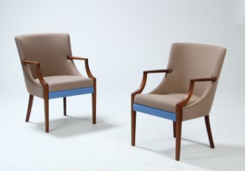 Dansk møbelproducent. Par lænestole / armstole, mahogni (2)