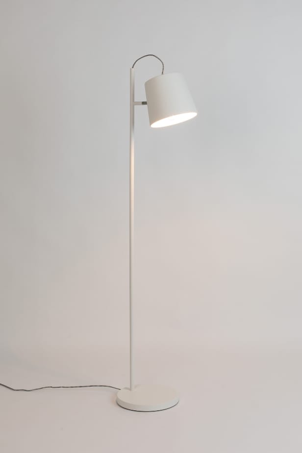 971. Zuiver floor lamp model 'Buckle Head' and three DFTP wall lamps (4)