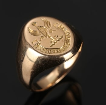 Signet ring af 18 kt. guld
