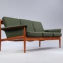 Grete Jalk for France & Son. Detached three-person. sofa in teak wood