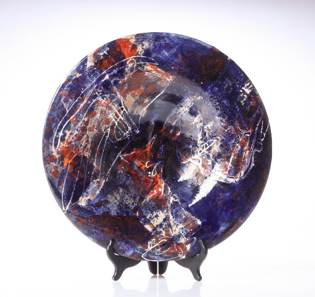 Peter Nyborg. Ceramic dish 'Song of Mid Winter'