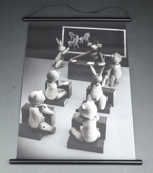 Kay Bojesen. Sort flodhest, bil samt Galleri print (3)