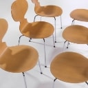 Arne Jacobsen. A set of six chairs, 'The Ant', model 3101 Shells of veneered beech. (6)