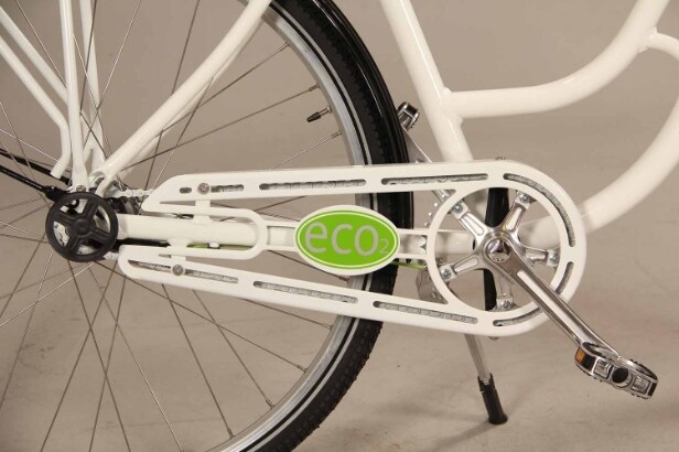 ECO2. Hvid unisex cykel. Model 'Retro'