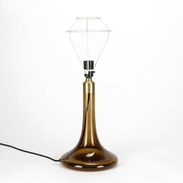 Poul Christiansen for Holmegaard / Le Klint. Brown glass table lamp, model 363