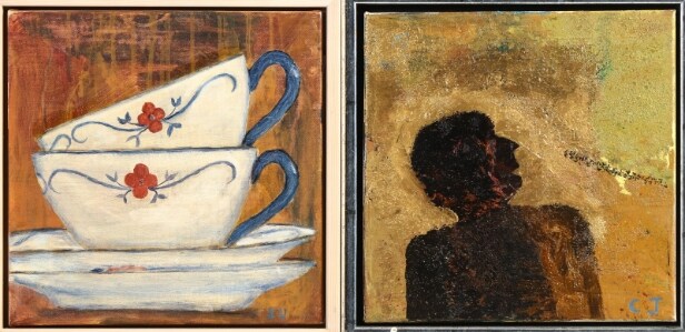 Gitte Skovmand, Ellis Utzon, etc. Collection paintings. (4)