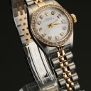 Rolex dameur i 18 karat guld/stål med Diamanter