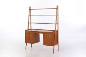 Fritstående reol af teak / eg, 1960'erne