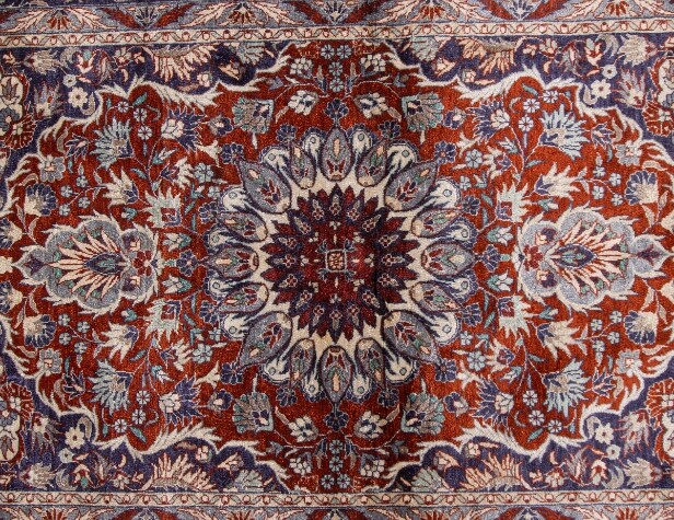 Three Chinese silk carpets (3)