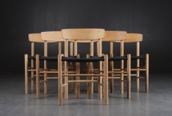 Børge Mogensen. Six dining chairs model J39, oakwood (6)