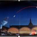 Per Arnoldi, Bo Bonfils m.fl. Samling plakater for DSB, offsettryk på papir, 1980erne (14)