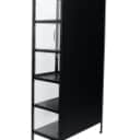 Daneline. Display cabinet in black lacquered metal.