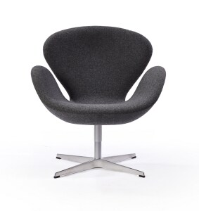 Arne Jacobsen The Swan with grey Divina wool Fritz Hansen 2023