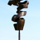 Pierre Martin. Bronzeskulptur, New Turning Torse, 'Female', H. ca. 124 cm