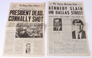 hver Ældre borgere Rektangel Richs album, ni stk. samt to Dallas aviser, mordet på Kennedy (13) -  Lauritz.com