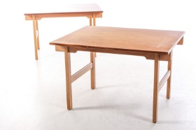 Hans J. Wegner for Getama. A pair of teak and oak dining / work tables, 1960s-70s (2)