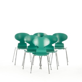 K-3012 - 003 - Arne Jacobsen.  Seks 'Myren' stole, model 3101 (6)