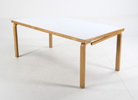 Alvar Aalto for Artek. Dining table / long table, L. 182 cm