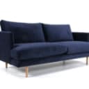 YFP by Wendelbo. 2.5-seater sofa, velour, oak, display model