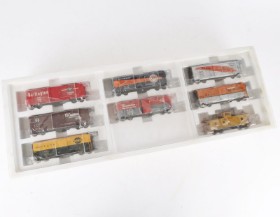 Märklin 29848 HO: En samling på 8 amerikanske togvogne